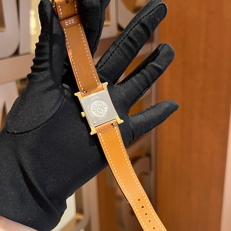 Hermes • Heure H 金棕金石英腕錶 21 附盒-4