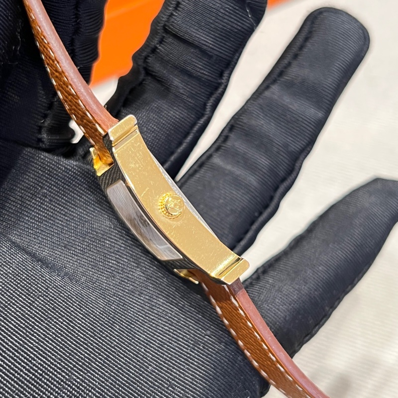 Hermes • Heure H 金棕金石英腕錶 21 附盒-9
