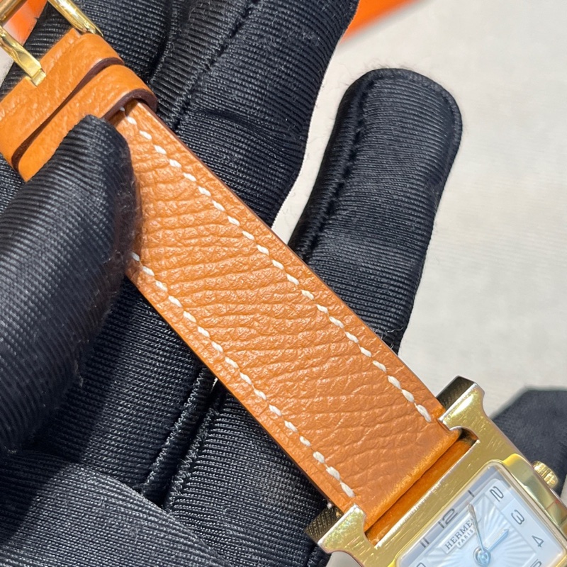 Hermes • Heure H 金棕金石英腕錶 21 附盒-15