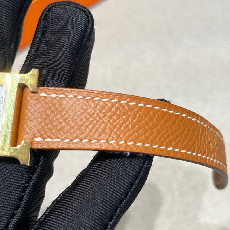 Hermes • Heure H 金棕金石英腕錶 21 附盒-16