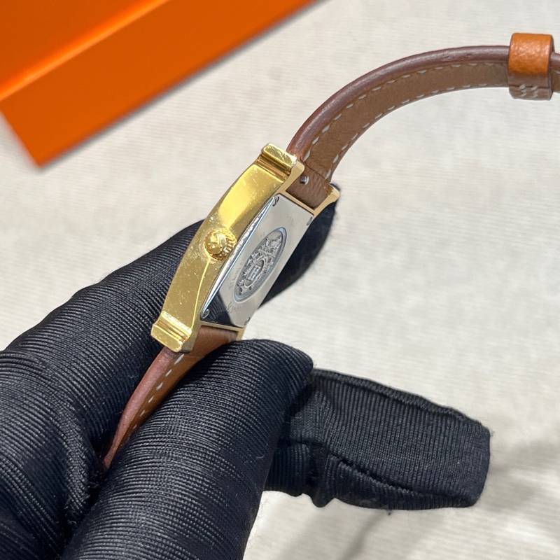 Hermes • Heure H 金棕金石英腕錶 21 附盒-20