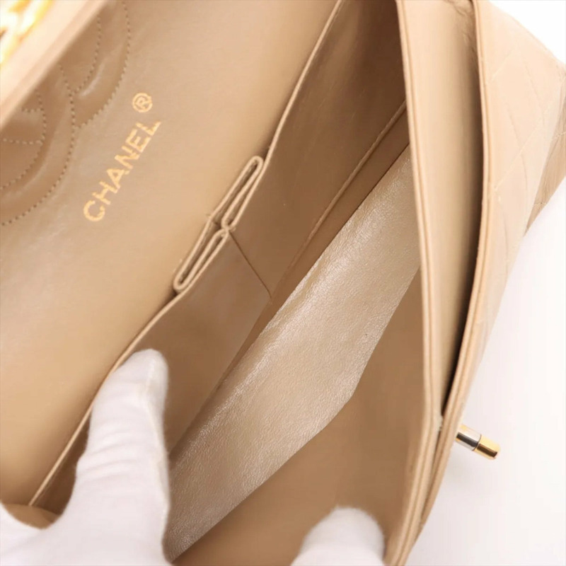 香奈兒 Matelassé 25 羊皮雙蓋兩用肩背包（帶序號）女士-7