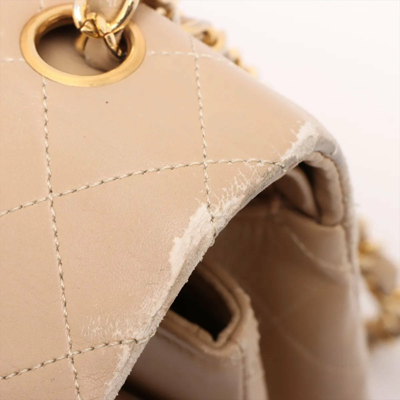 香奈兒 Matelassé 25 羊皮雙蓋兩用肩背包（帶序號）女士-12