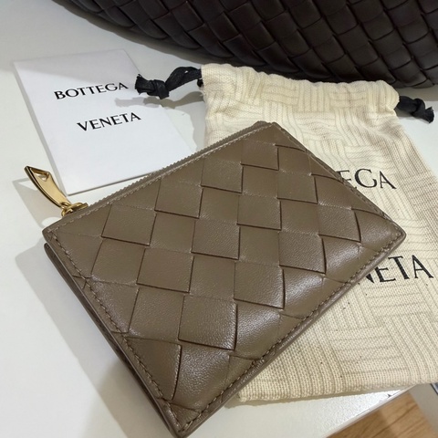 BV 松果棕 咖色零錢短夾卡包 可放鈔票 Bottega Veneta