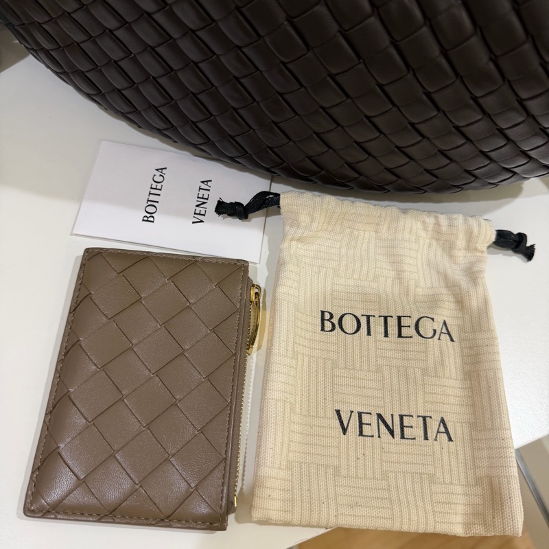 BV 松果棕 咖色零錢短夾卡包 可放鈔票 Bottega Veneta-1