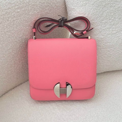 Hermes • 2002-20 8W唇膏粉銀釦 Evercolor皮