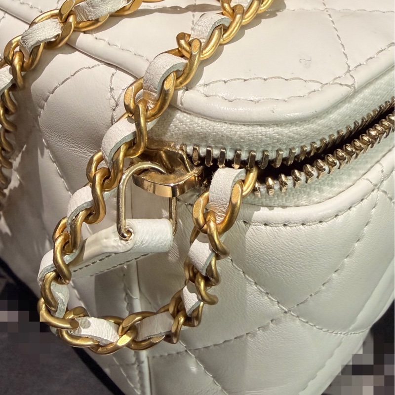 【97新 ✨ 全網最低價！】 Chanel 24C白金 雙金珠 盒子 芯片款16cm (下單前先詢問庫存❗️❗️）-10