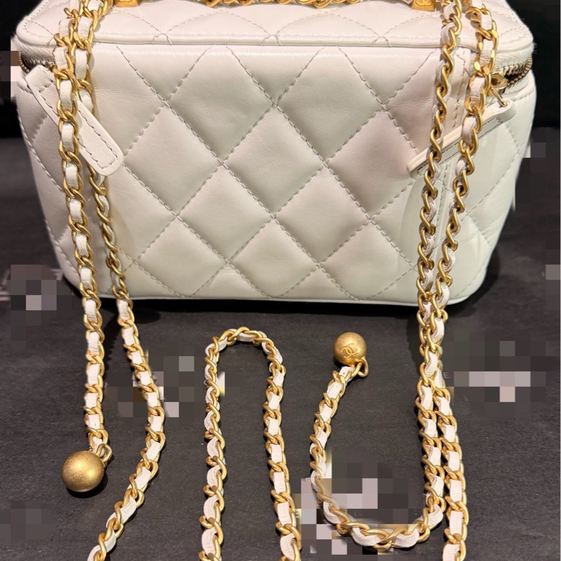 【97新 ✨ 全網最低價！】 Chanel 24C白金 雙金珠 盒子 芯片款16cm (下單前先詢問庫存❗️❗️）-11