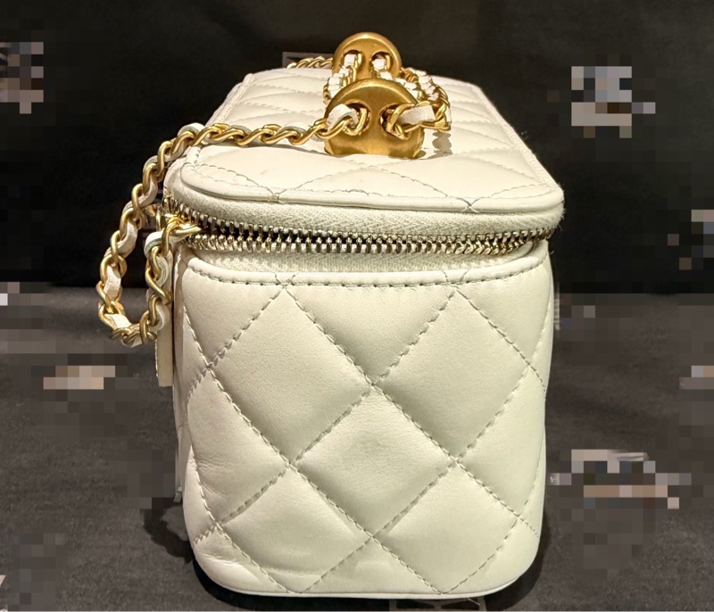 【97新 ✨ 全網最低價！】 Chanel 24C白金 雙金珠 盒子 芯片款16cm (下單前先詢問庫存❗️❗️）-4
