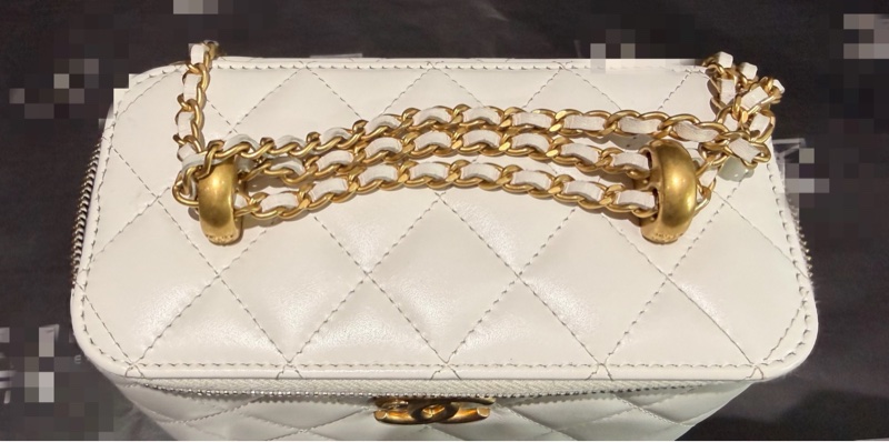 【97新 ✨ 全網最低價！】 Chanel 24C白金 雙金珠 盒子 芯片款16cm (下單前先詢問庫存❗️❗️）-7