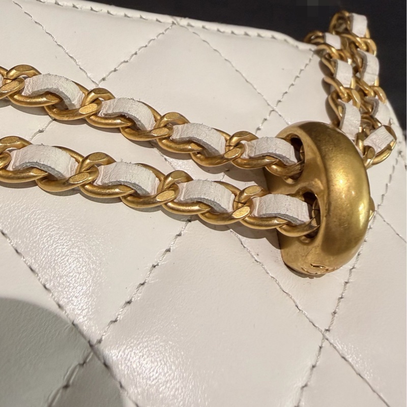【97新 ✨ 全網最低價！】 Chanel 24C白金 雙金珠 盒子 芯片款16cm (下單前先詢問庫存❗️❗️）-21