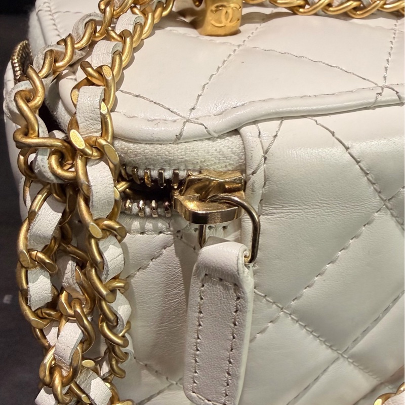 【97新 ✨ 全網最低價！】 Chanel 24C白金 雙金珠 盒子 芯片款16cm (下單前先詢問庫存❗️❗️）-22
