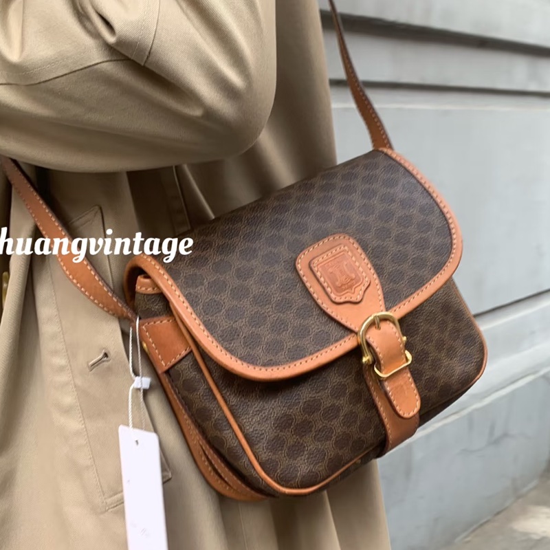 Celine • 經典凱旋門老花郵差包-1