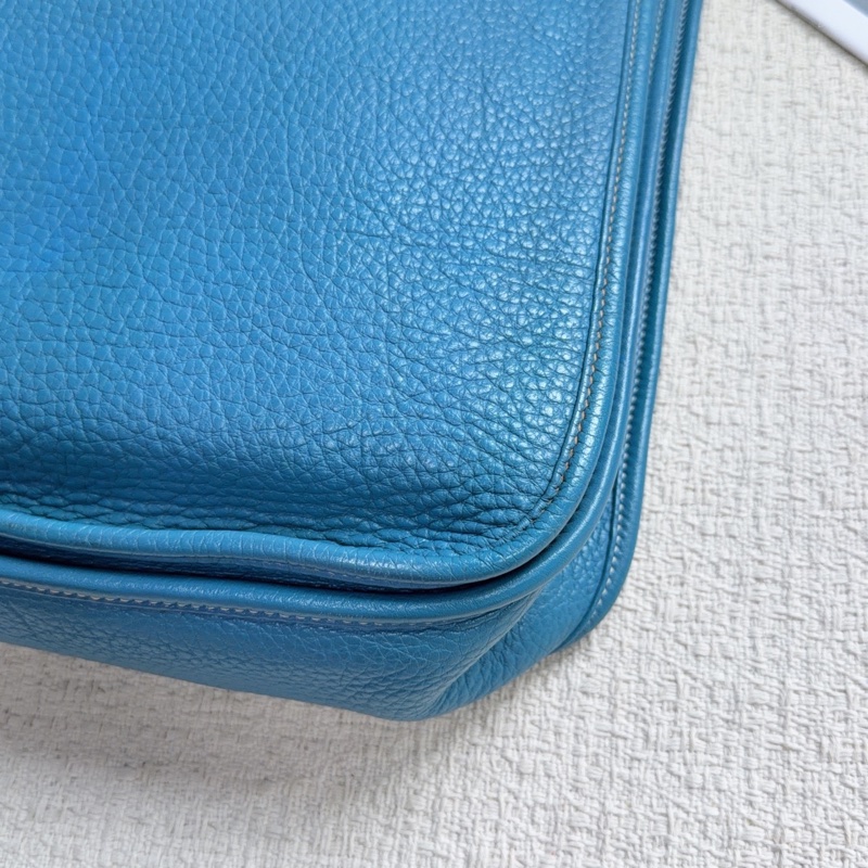 Hermes • Evelyne 29 牛仔藍銀釦 Tc皮 Blue Jean-10