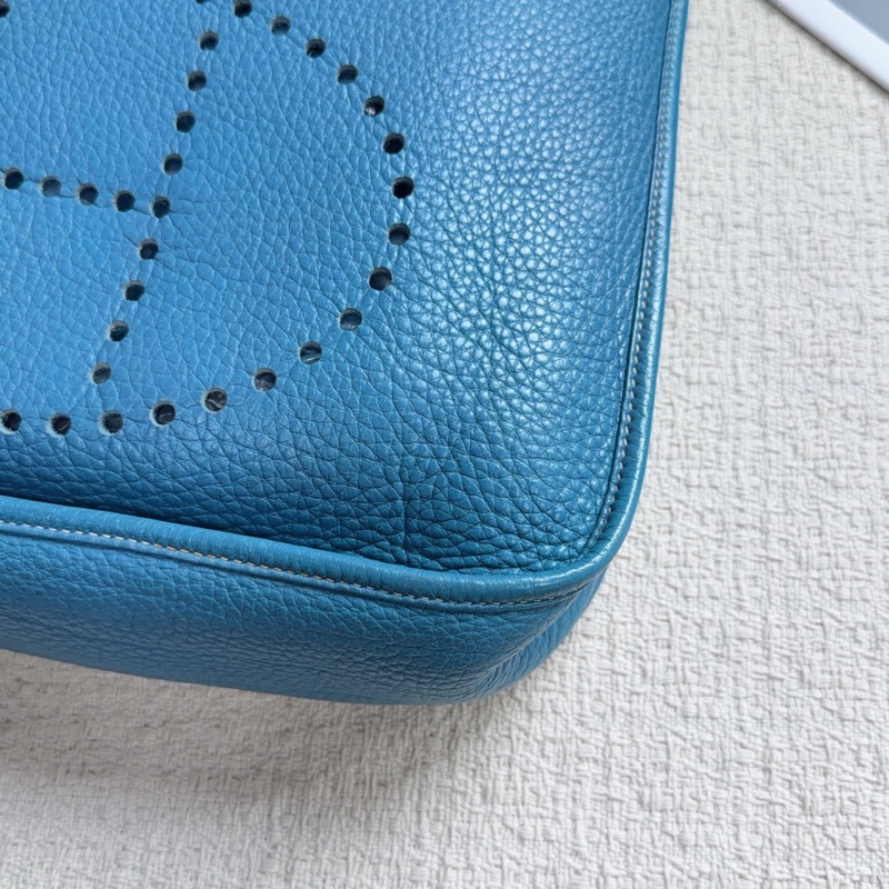 Hermes • Evelyne 29 牛仔藍銀釦 Tc皮 Blue Jean-12