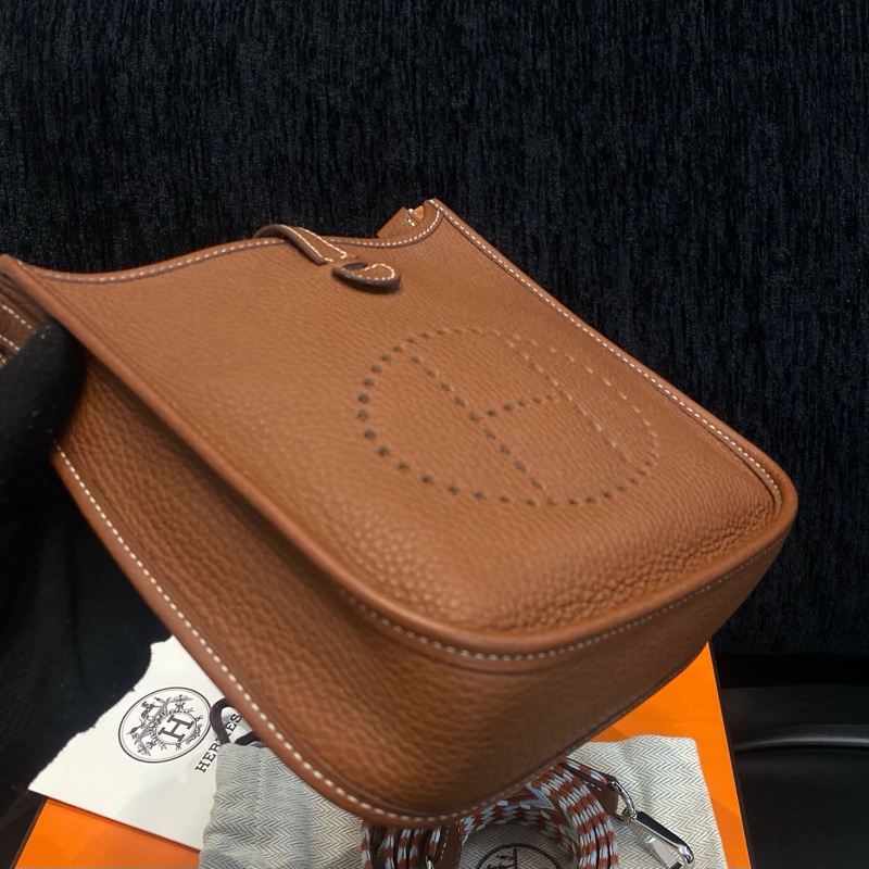 Hermes • Mini Evelyne 16 金棕色銀釦-3