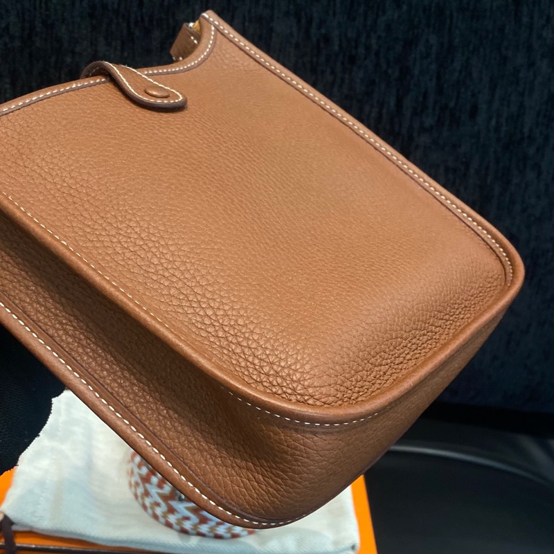 Hermes • Mini Evelyne 16 金棕色銀釦-4
