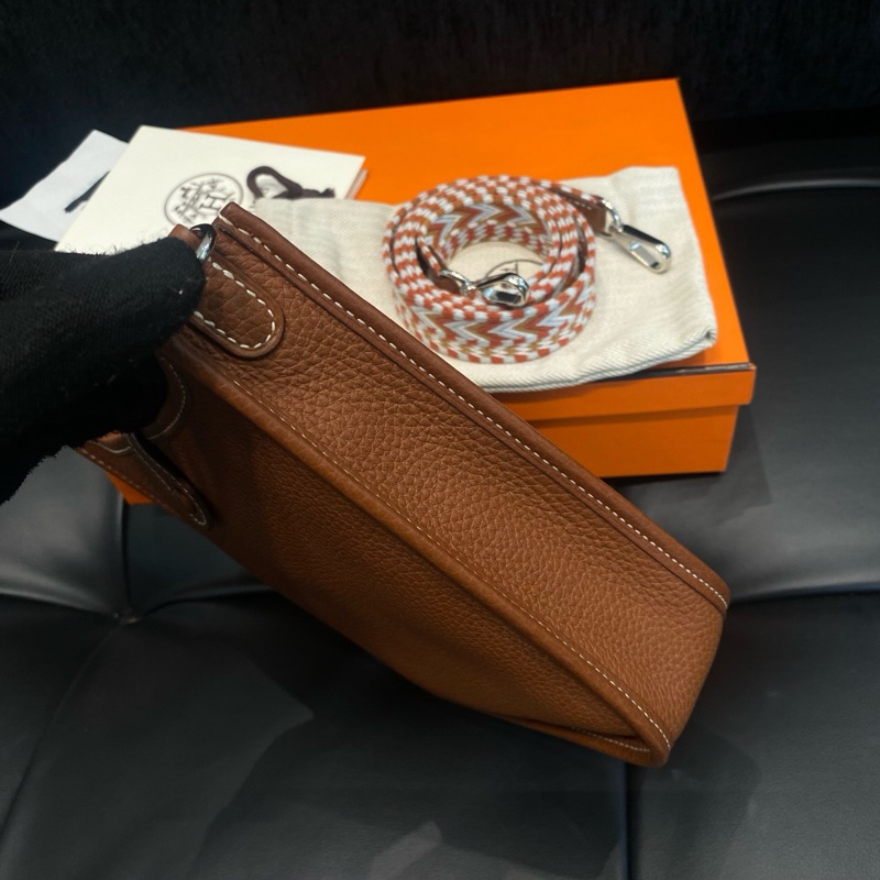 Hermes • Mini Evelyne 16 金棕色銀釦-5