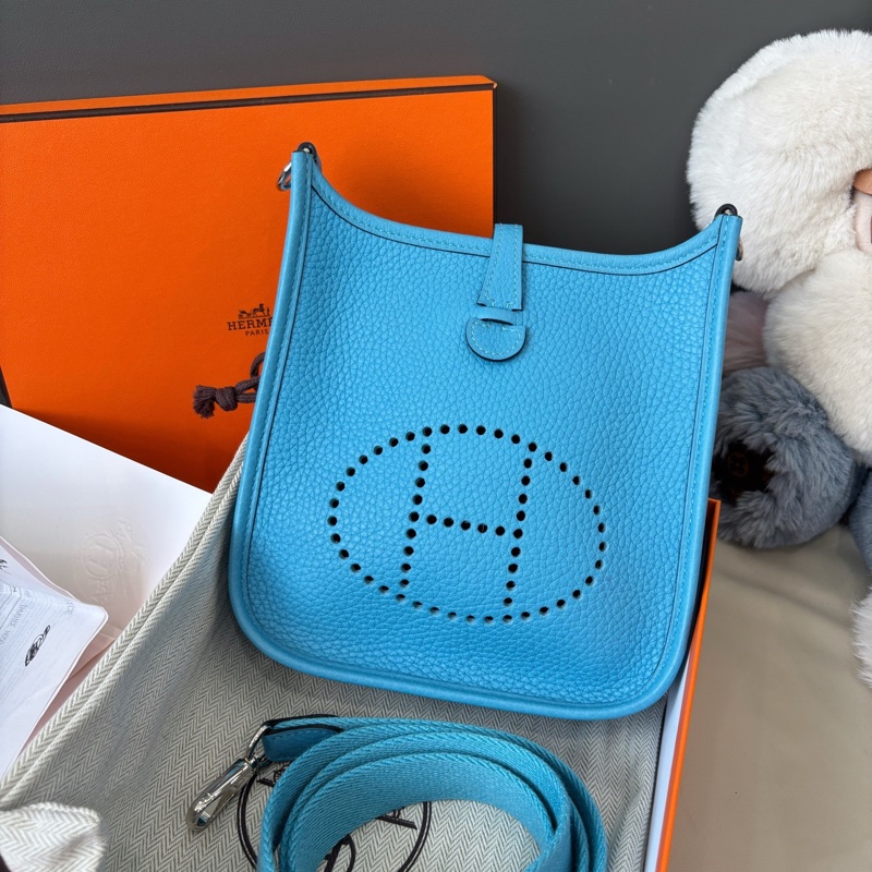 Hermes • Mini Evelyne 16 P3北方藍銀釦 大全配有購證-1