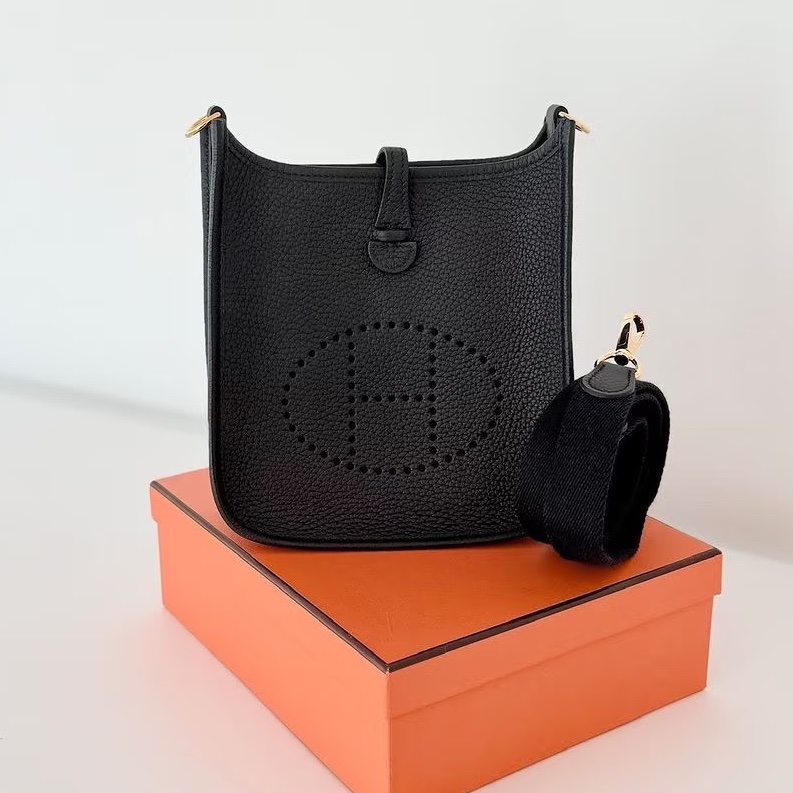 Hermes • Mini Evelyne 16 黑銀Tc皮 全配-2