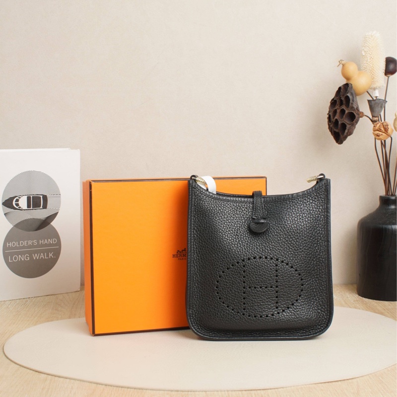 Hermes • Mini Evelyne 16 黑銀Tc皮 全配-3
