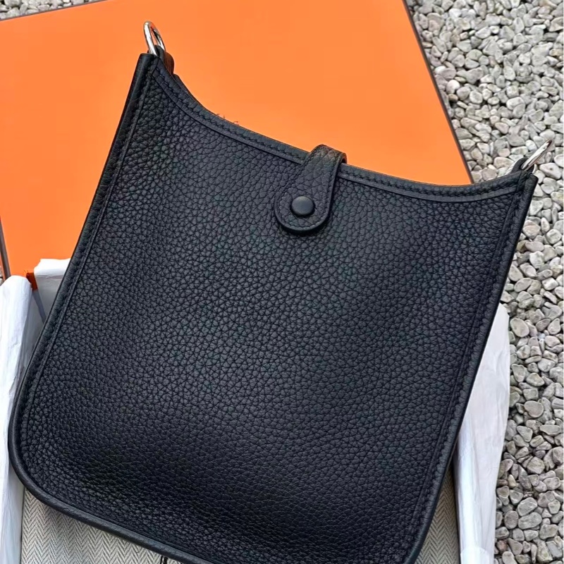 Hermes • Mini Evelyne 16 黑銀Tc皮 全配-10