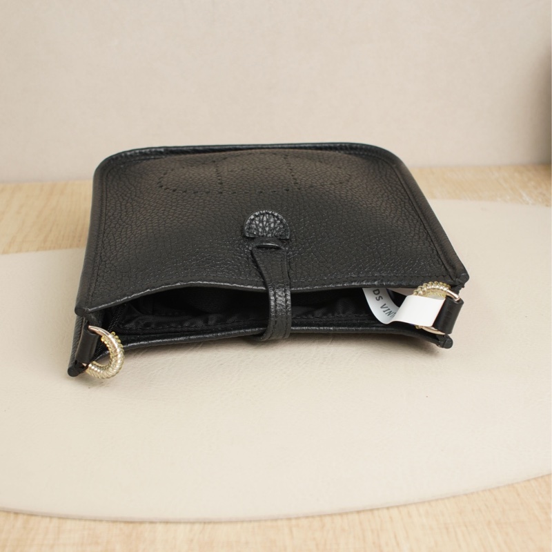 Hermes • Mini Evelyne 16 黑銀Tc皮 全配-12