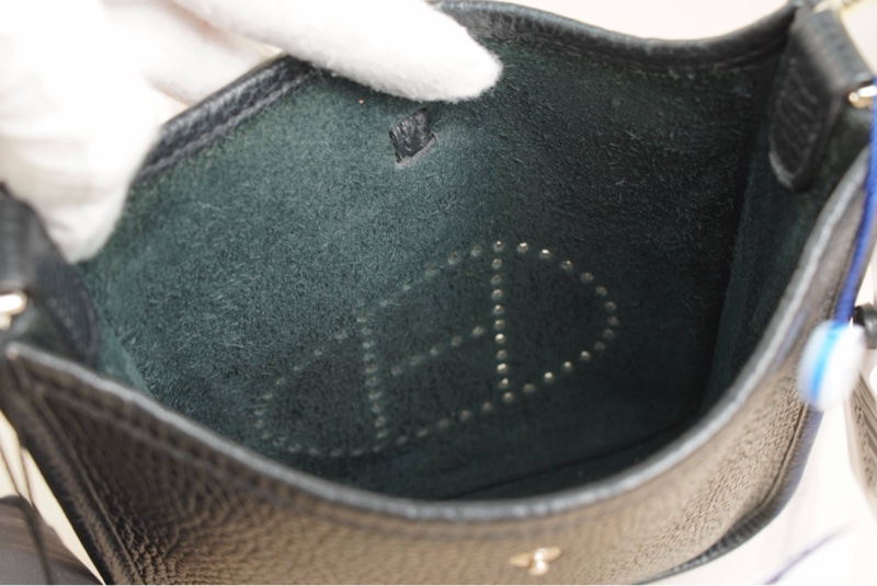 Hermes • Mini Evelyne 16 黑銀Tc皮 全配-15