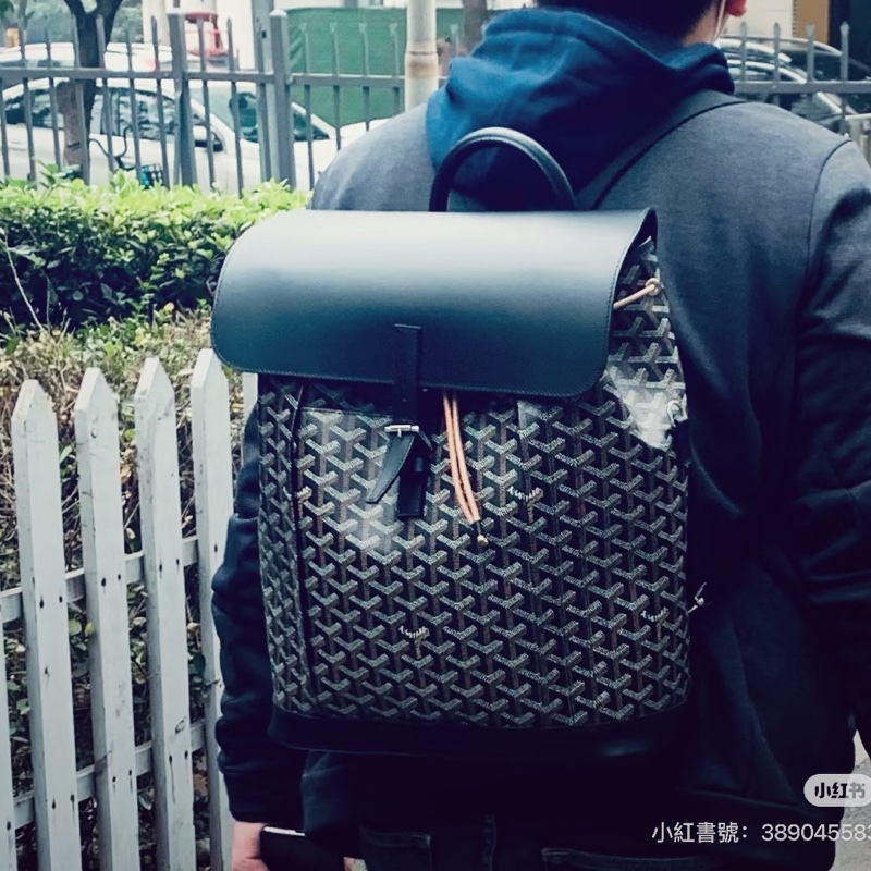 質感滿分💯99新🆕Goyard戈雅Alpin老花雙肩後背包電腦包-1