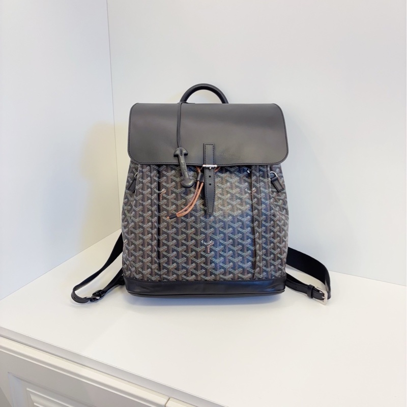 質感滿分💯99新🆕Goyard戈雅Alpin老花雙肩後背包電腦包-6