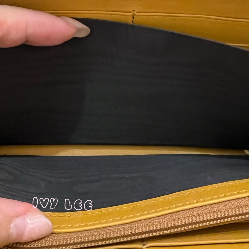 GUCCI 308012  ㄇ型拉鍊 GG壓紋 長夾 黃 正品 二手精品-7