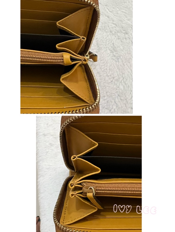 GUCCI 308012  ㄇ型拉鍊 GG壓紋 長夾 黃 正品 二手精品-15