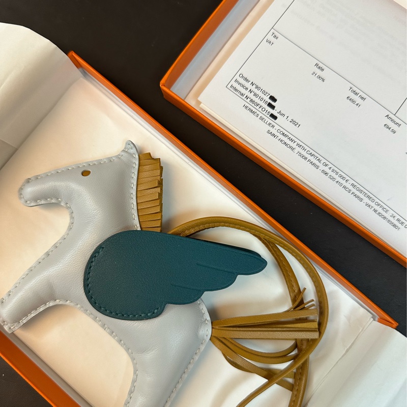 Hermes全新未使用 MM Rodeo 三拼色*藍色中尺寸飛馬-0