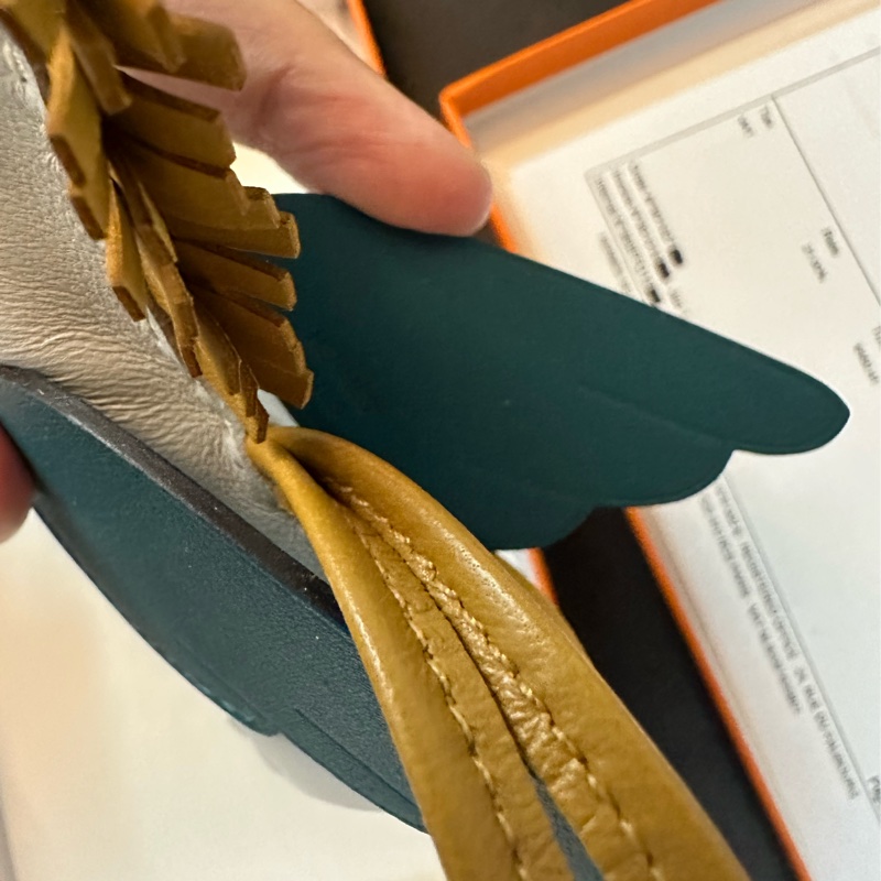 Hermes全新未使用 MM Rodeo 三拼色*藍色中尺寸飛馬-2