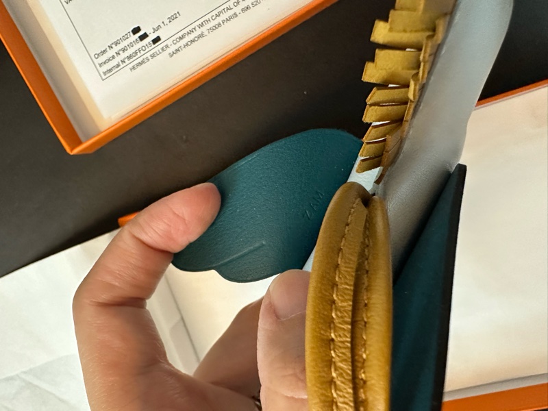 Hermes全新未使用 MM Rodeo 三拼色*藍色中尺寸飛馬-10