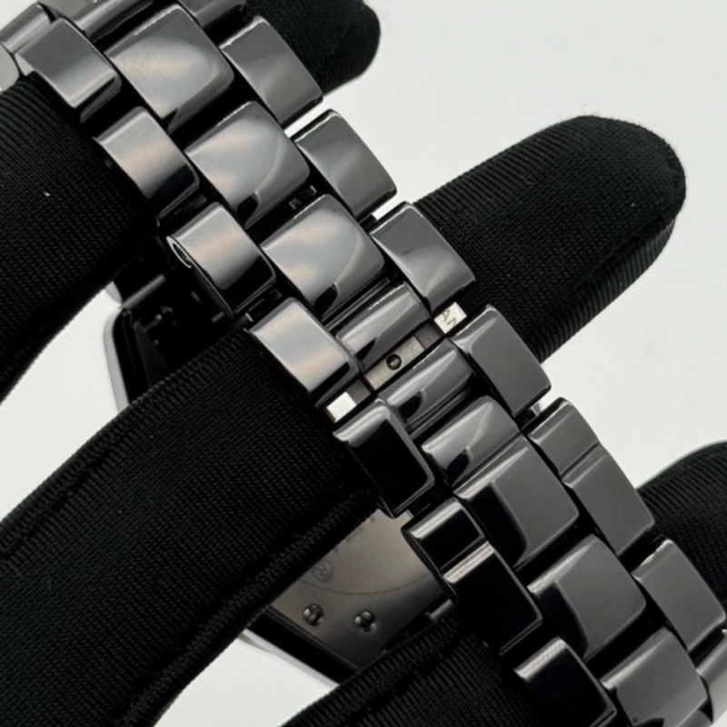 CHANEL香奈兒J12系列黑色滿鑽💎陶瓷自動機械表38mm⌚️-16