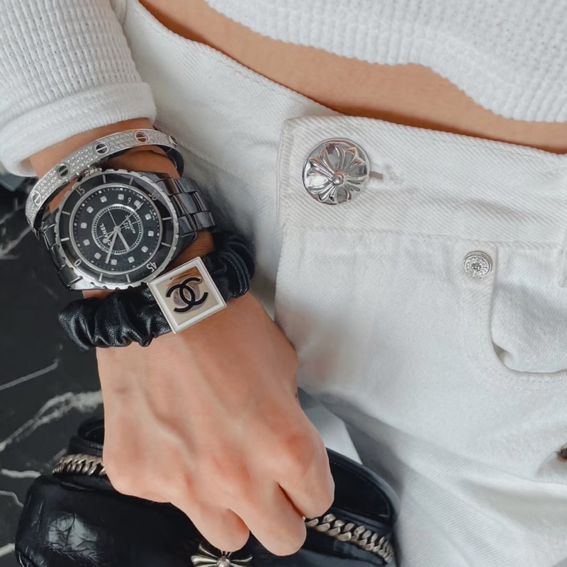 CHANEL香奈兒J12系列黑色滿鑽💎陶瓷自動機械表38mm⌚️-35