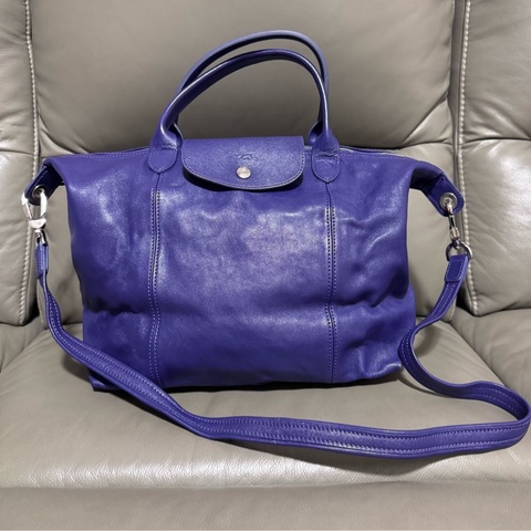 二手LONGCHAMP羊皮短柄肩背包（大號）