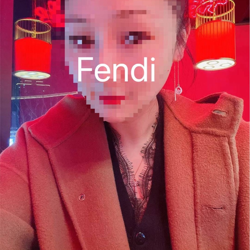 FENDI 黃色 珐朗 墜飾耳環 耳針 耳飾 耳釘-5