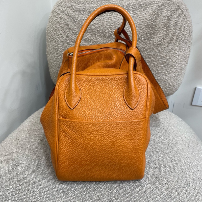 Hermès愛馬仕橙色Lindy34 框o lswl 11年  附件：塵袋-2