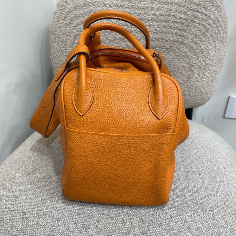 Hermès愛馬仕橙色Lindy34 框o lswl 11年  附件：塵袋-3