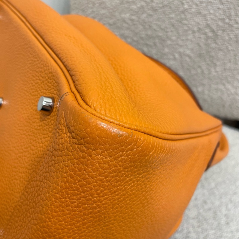 Hermès愛馬仕橙色Lindy34 框o lswl 11年  附件：塵袋-10