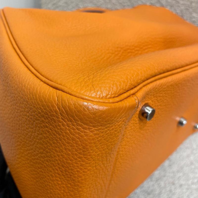Hermès愛馬仕橙色Lindy34 框o lswl 11年  附件：塵袋-12