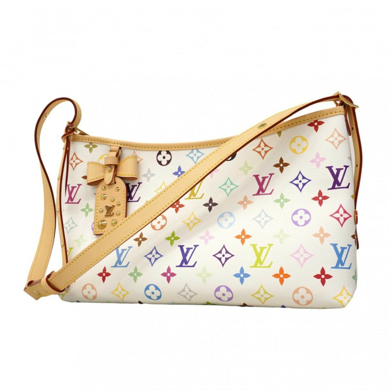 路易威登 Monogram Multicolor LV x TM Carryall EW M27578 白色女士單肩包-0