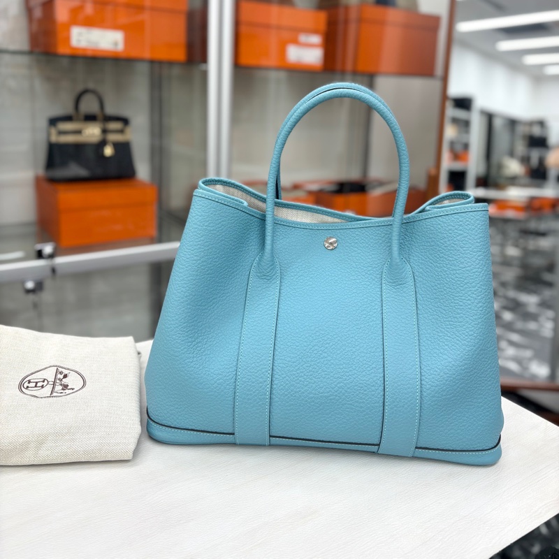 【近新閒置】愛馬仕 Hermes 馬卡龍藍花園36 x刻 country皮-0