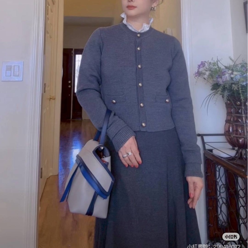 tod's tods wave  灰藍 斑鳩灰配藍  豆豆包 大嘴包 手提包 斜背包 肩背包 側背包-1