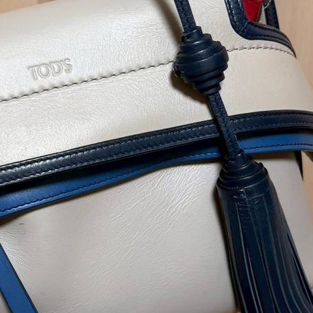 tod's tods wave  灰藍 斑鳩灰配藍  豆豆包 大嘴包 手提包 斜背包 肩背包 側背包-6