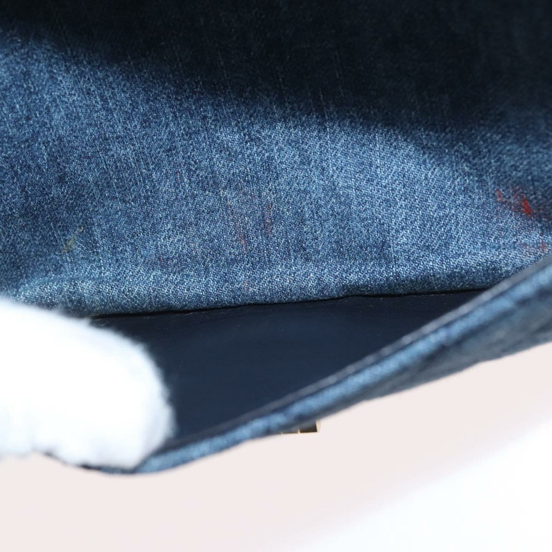 【日本直送】香奈兒雙蓋鏈條絎縫肩背包 牛仔藍 金色雙C標誌 正品 ki6569SAM-26