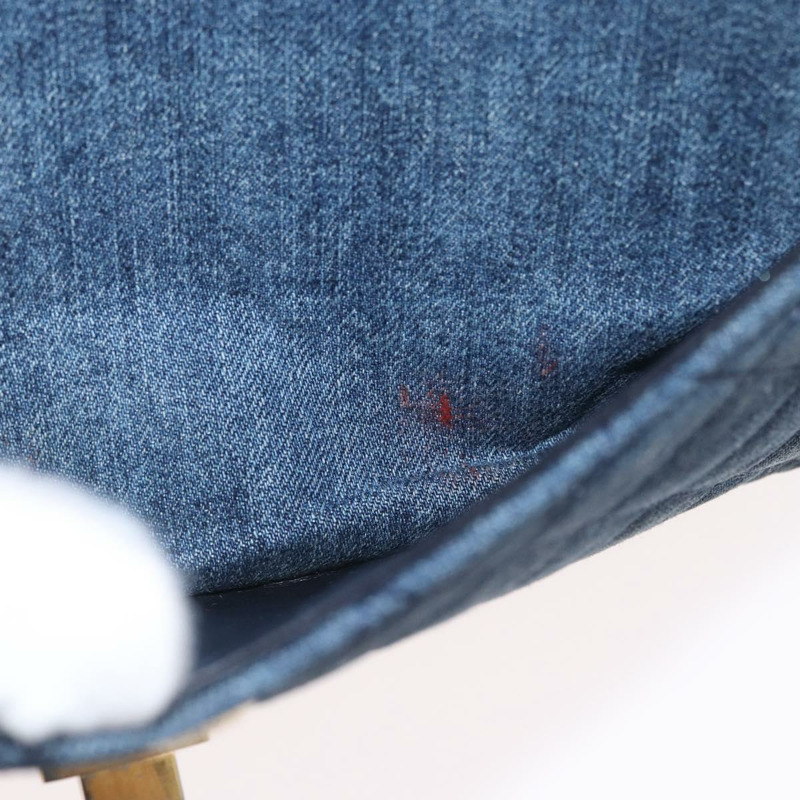 【日本直送】香奈兒雙蓋鏈條絎縫肩背包 牛仔藍 金色雙C標誌 正品 ki6569SAM-27