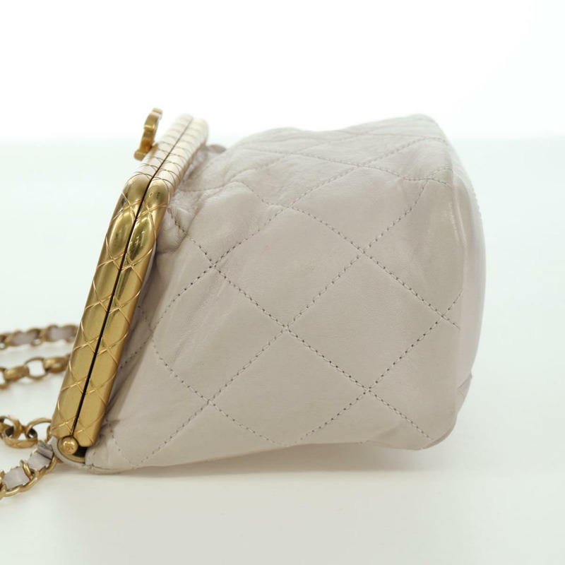 【日本直送】香奈兒鏈絎縫單肩包，羊皮材質，兩用，粉紅色金色雙C標誌，正品 ARZ510V-2